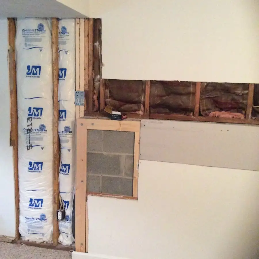 Wall insulation replacement during Contents Cleaning & Restoration in Hutchins